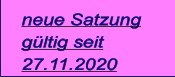 neue Satzung gültig seit  27.11.2020